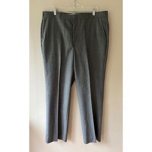 Puritan 40x30 Dress Pants Mens Gray Flat Front‎ Adjustable Waist Belt Loop Zip
